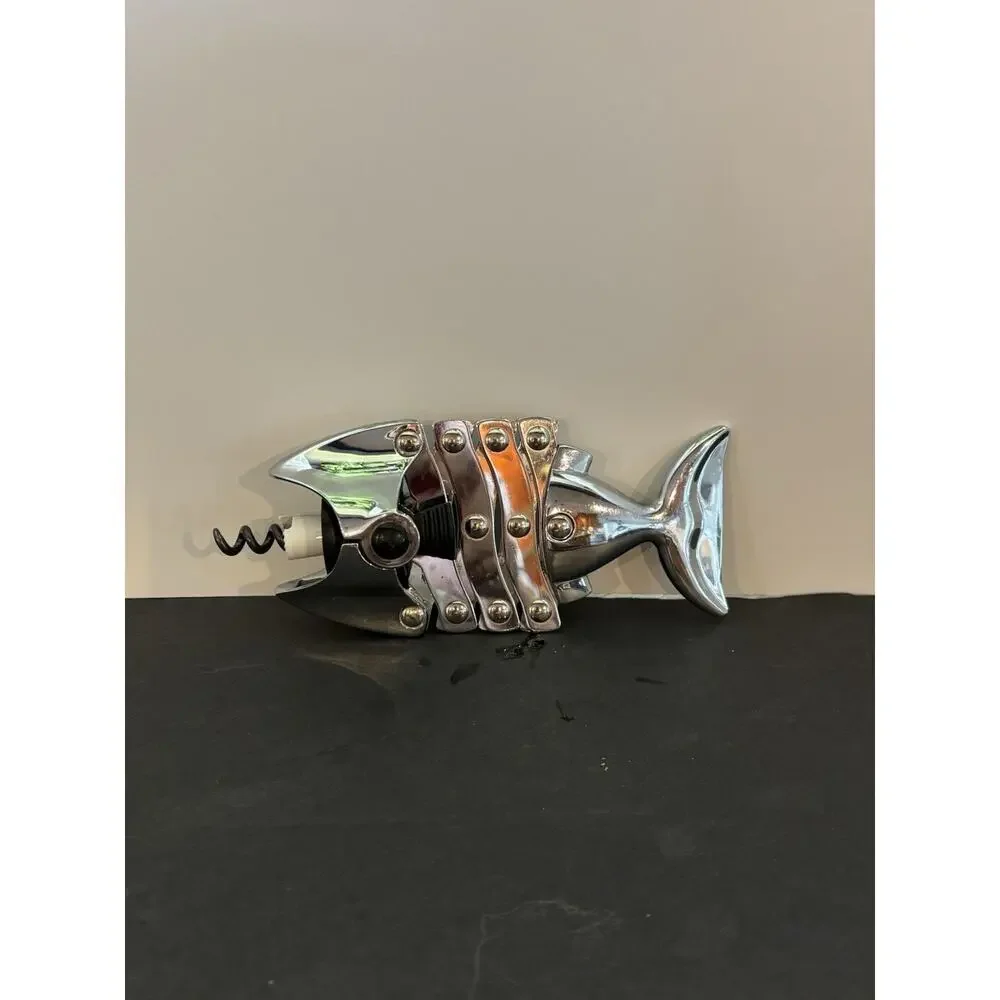 Articulated Fish Corkscrew Bottle Opener – Expandable Lazy Fish Style Barware